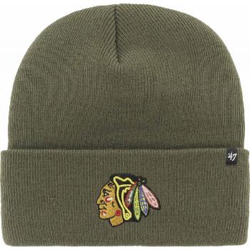 47 NHL CHICAGO BLACKHAWKS HAYMAKER '47 CUFF KNIT BLK Klubová zimní čepice, khaki, velikost