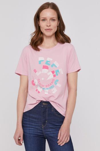Tričko Pepe Jeans Dree dámské, růžová barva