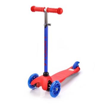 Koloběžka tříkolová MTR MINI SCOOTER se svítícími kolečky, modro-červený