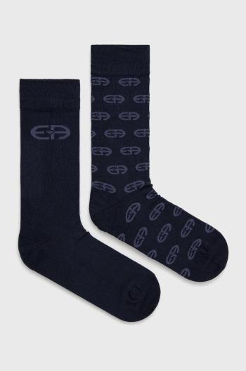 Ponožky Emporio Armani Underwear (2-pack) pánské, tmavomodrá barva