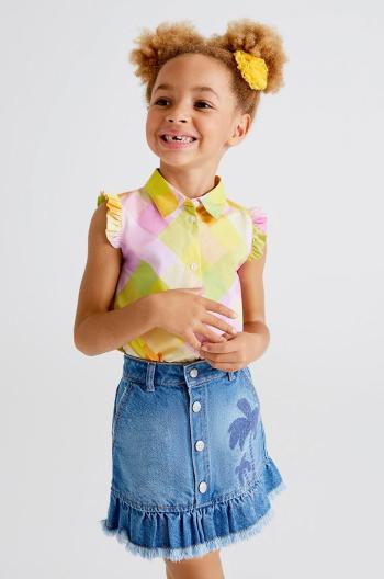 Dětská riflová sukně Mayoral fialová barva, mini