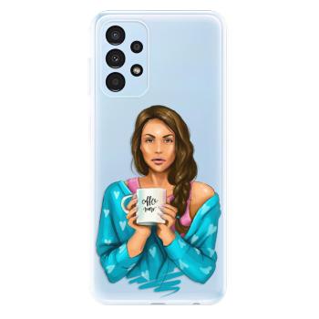 Odolné silikonové pouzdro iSaprio - Coffe Now - Brunette - Samsung Galaxy A13