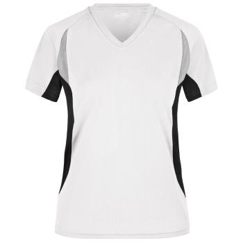 James & Nicholson Dámské funkční tričko s krátkým rukávem JN390 - Bílá / černá | M