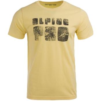 ALPINE PRO PREBL Pánské triko, žlutá, velikost S