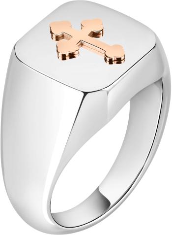 Morellato Pánský ocelový prsten s křížkem God SANF21 63 mm