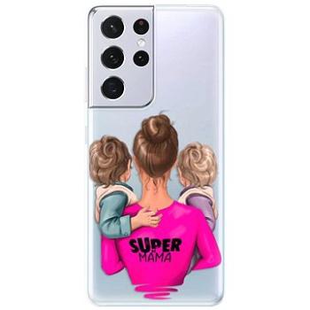 iSaprio Super Mama - Two Boys pro Samsung Galaxy S21 Ultra (smtwboy-TPU3-S21u)
