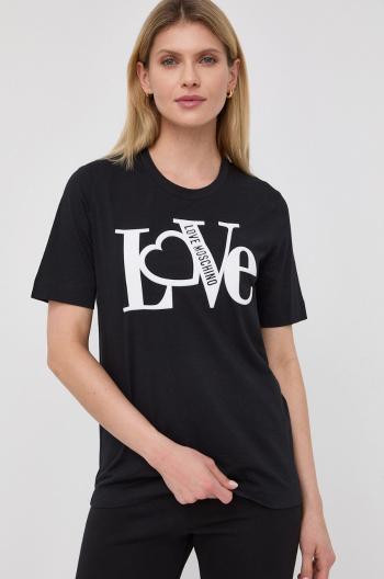 Tričko Love Moschino dámský, černá barva