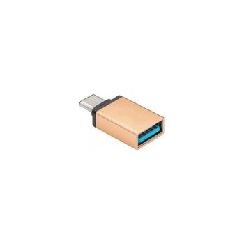 PREMIUMCORD Adaptér USB 3.1 C/male - USB 3.0 A/female, zlatý, OTG