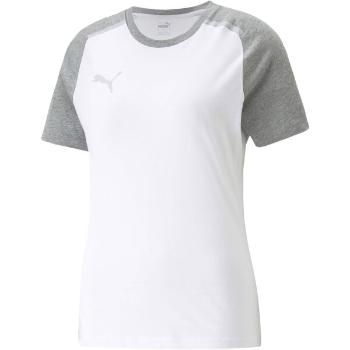 Puma TEAMCUP CASUALS TEE Dámské fotbalové triko, bílá, velikost