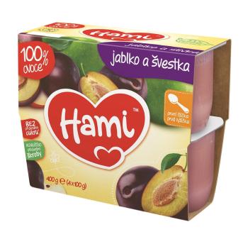 Hami 100% ovoce švestka a jablko první lžička 4 x 100 g