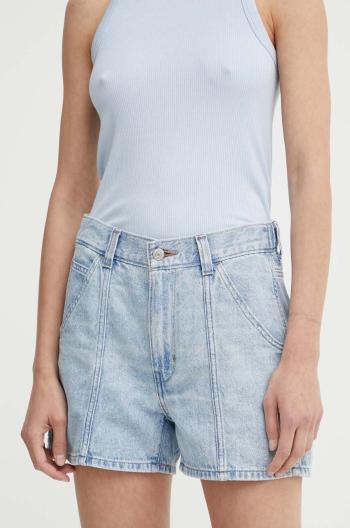 Džínové šortky Levi's CARPENTER SHORT dámské, hladké, high waist, A8719