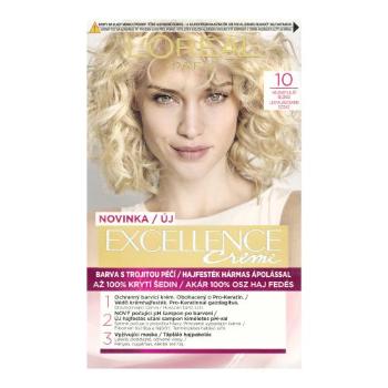 L'Oréal Paris Excellence Creme Triple Protection 48 ml barva na vlasy pro ženy 10 Lightest Ultimate Blonde na blond vlasy; na všechny typy vlasů