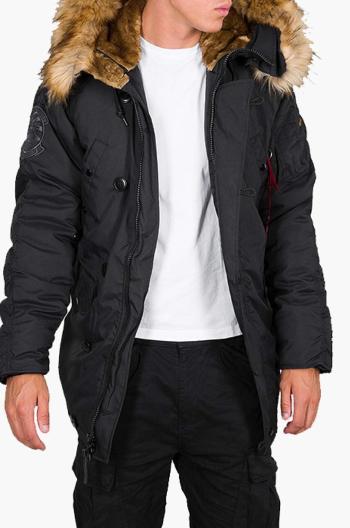 Bunda Alpha Industries 193128 03 pánská, černá barva, zimní