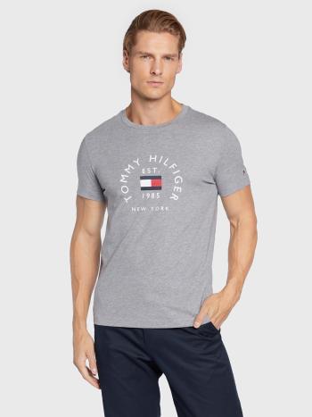 Tommy Hilfiger pánské šedé tričko - M (ZN2)