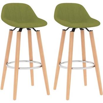 Barové židle 2 ks zelené textil (289382)