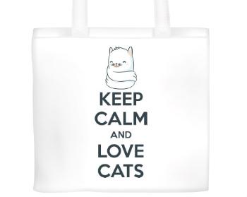 Plátěná nákupní taška love cats