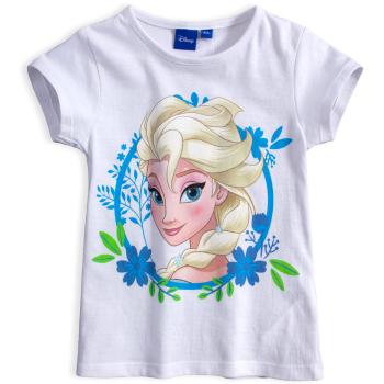Dívčí tričko DISNEY FROZEN ELSA, KVÍTKY bílé Velikost: 104