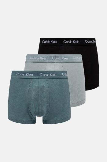 Boxerky Calvin Klein Underwear 3-pack pánské, tyrkysová barva