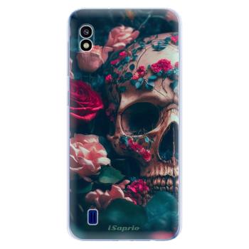 Odolné silikonové pouzdro iSaprio - Skull in Roses - Samsung Galaxy A10