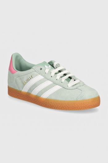 Dětské sneakers boty adidas Originals GAZELLE C tyrkysová barva, ID6555