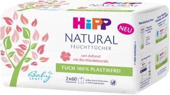 HiPP Babysanft Čistící vlhčené ubrousky Natural 2 x 60 ks