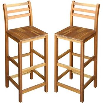 Barové židle 2 ks masivní akáciové dřevo (44130)