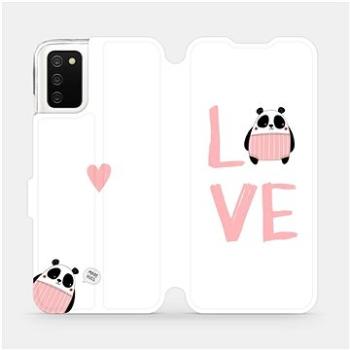 Flipové pouzdro na mobil Samsung Galaxy A02s - MH09S Panda LOVE (5903516654871)