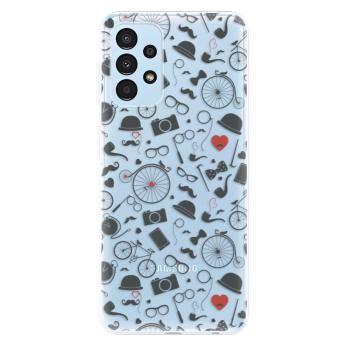 Odolné silikonové pouzdro iSaprio - Vintage Pattern 01 - black - Samsung Galaxy A13