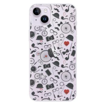 Odolné silikonové pouzdro iSaprio - Vintage Pattern 01 - black - iPhone 14 Plus