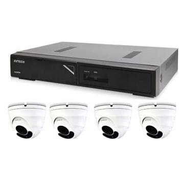 AVTECH kamerový set 1x NVR AVH1104 a 4x 5MPX IP Dome kamera DGM5406ASE (KSIP5)