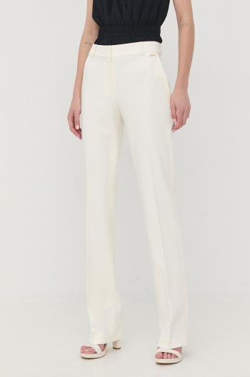 Kalhoty Marciano Guess dámské, béžová barva, jednoduché, medium waist