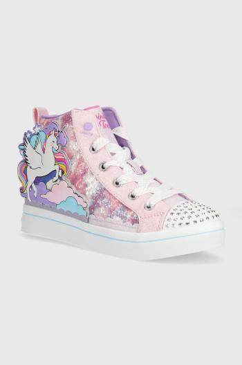 Dětské tenisky Skechers TWI-LITES 2.0 ENCHANTED UNICORN růžová barva