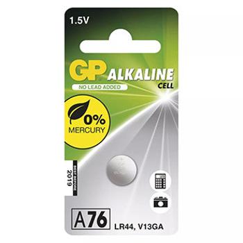 Baterie alkalická, A76F (LR44), LR44, 1.5V, GP, blistr, 1-pack