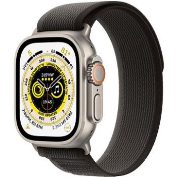 Apple Watch Ultra 49mm titanové pouzdro s černo-šedým trailovým tahem - S/M (MQFW3CS/A)