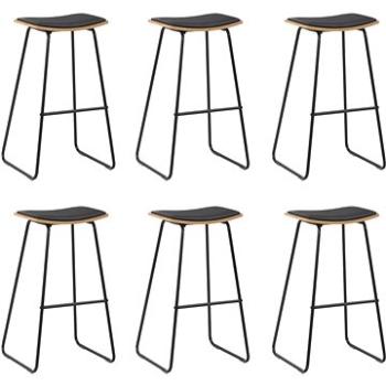 Barové stoličky 6 ks černé umělá kůže  (3054561)