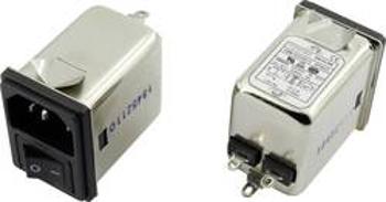 Odrušovací filtr Yunpen YR06A3 1326741, se spínačem, s IEC zásuvkou, 250 V/AC, 6 A, 0.7 mH, (d x š x v) 41.1 x 31.6 x 56 mm, 1 ks