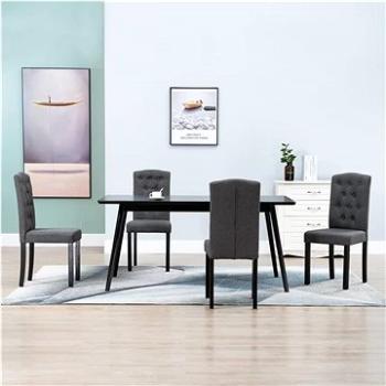 Jídelní židle 4 ks tmavě šedé textil (248996)