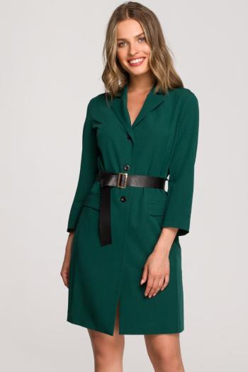 Zelené krátké blejzrové šaty s opaskem S312