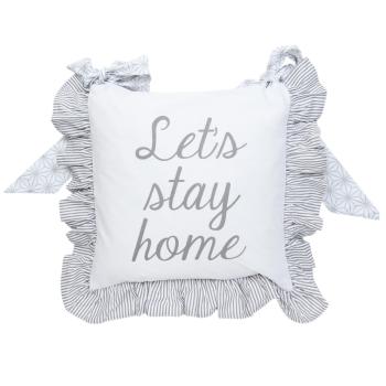 Podsedák na židli s kanýrem Let´s Stay Home -40*40 cm LSH25