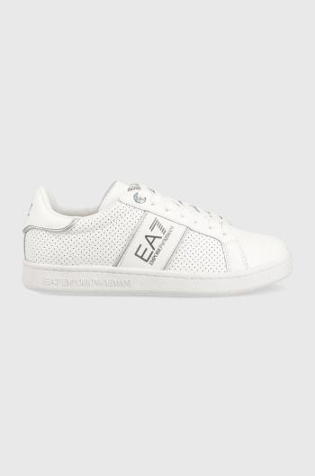 Kožené sneakers boty EA7 Emporio Armani Classic Perf bílá barva