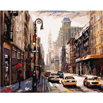 Žena s deštníkem v New Yorku, 80×100 cm, vypnuté plátno na rám (6045693)