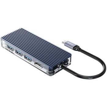 Orico USB-C Hub 6 in 1 Transparent, SD/TF reader (WB-6TS-GY-BP)