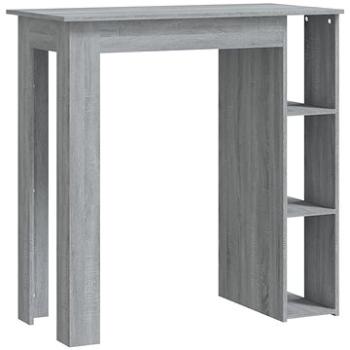 Barový stůl s regálem šedý sonoma 102 × 50 × 103,5 cm, 812964 (812964)