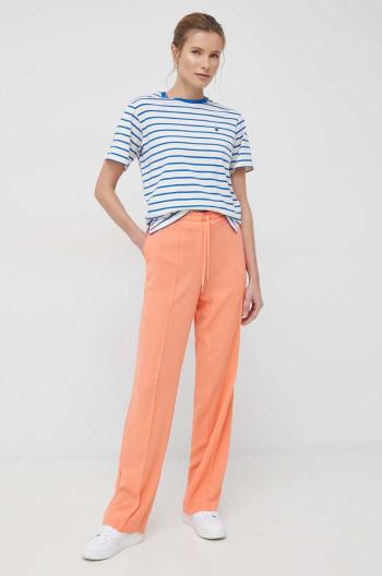 Kalhoty Joop! dámské, oranžová barva, široké, high waist