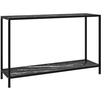 Konzolový stolek černý 120 × 35 × 75 cm tvrzené sklo (322842)