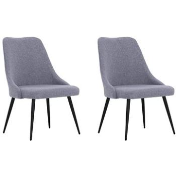 Jídelní židle 2 ks světle šedé textil, 330854 (330854)