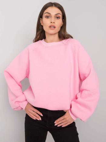 RŮŽOVÁ DÁMSKÁ MIKINA BEZ KAPUCE RV-BL-6758.50P-PINK Velikost: S/M