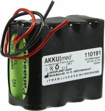 Akumulátor pro lékařské přístroje Akku Med Náhrada za originální akumulátor ETH9.6 9.6 V 700 mAh