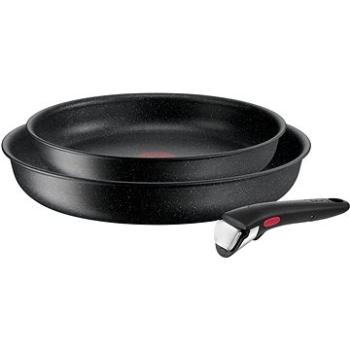 Tefal Sada pánví 24 cm a 28 cm s odnímatelnou rukojetí 3 ks Ingenio Black Stone L3999032 (L3999032)