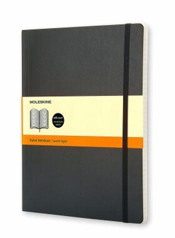 Moleskine Zápisník černý XL, linkovaný, měkký